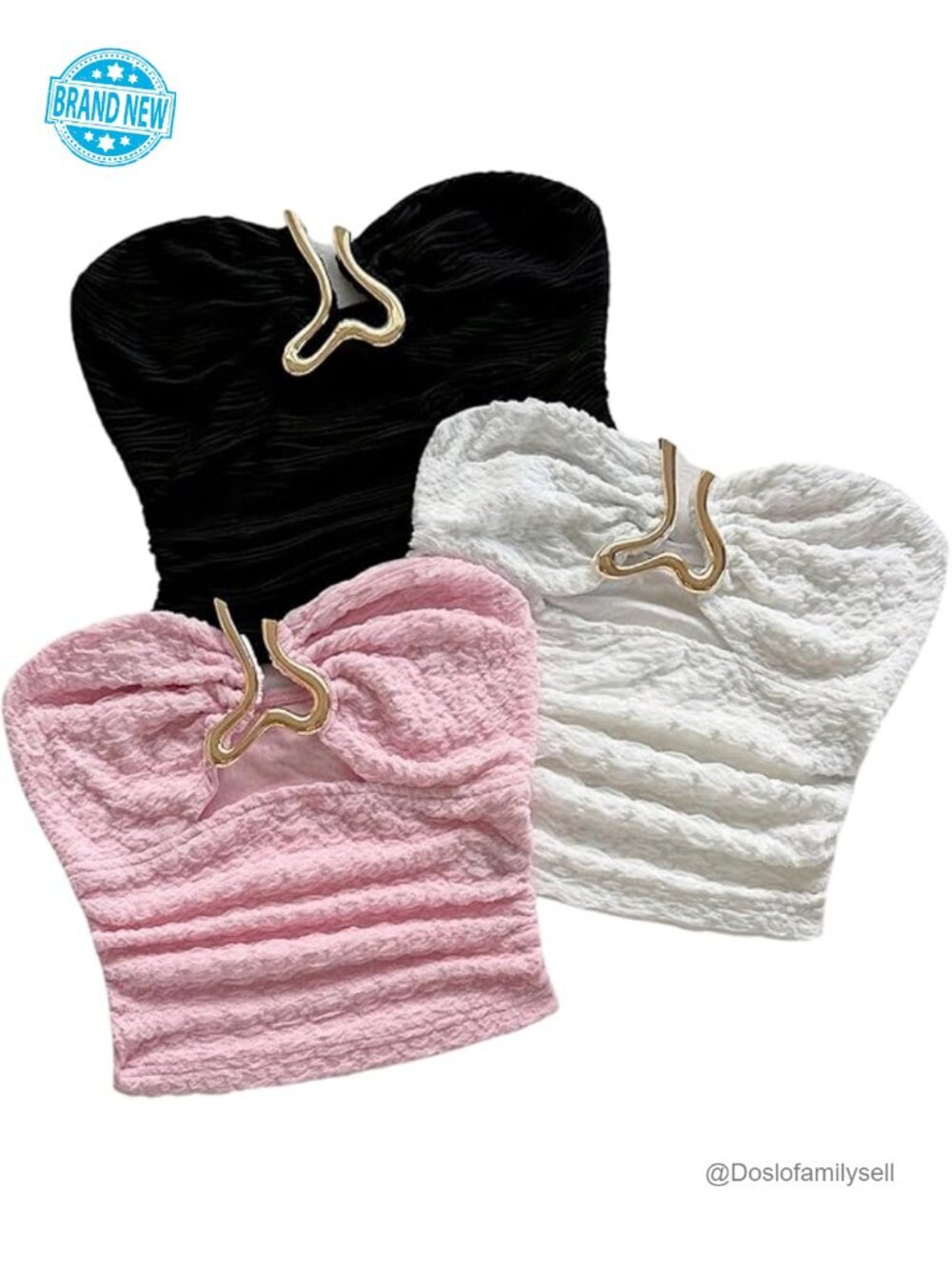 3 Pack Tube Crop Tops Y2k Cut Out Ruched Strapless Bandeau Cami Tank Tops Going